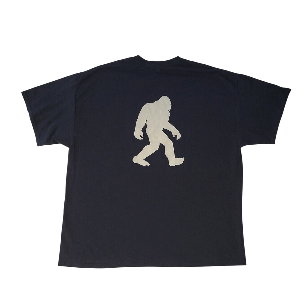 Big Foot Truck Equipment T Shirt Mens 2XL Sasquatch Graphic Logo Back Navy Blue